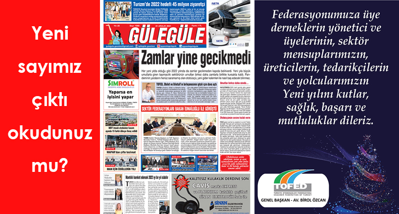 Güle Güle Gazetesi 1080. Sayımız Yayında