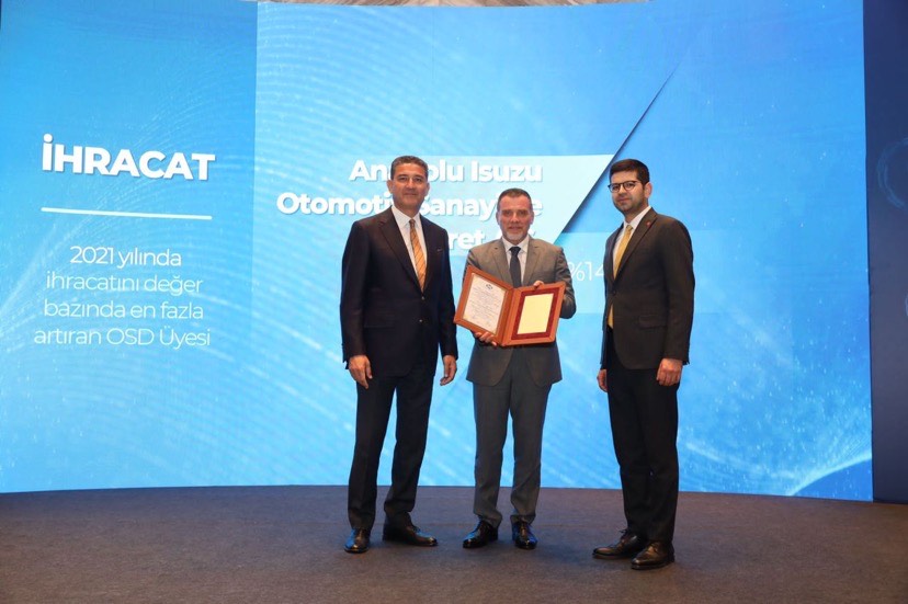<strong>Anadolu Isuzu ihracattaki başarısı ile OSD’den ödül aldı </strong>