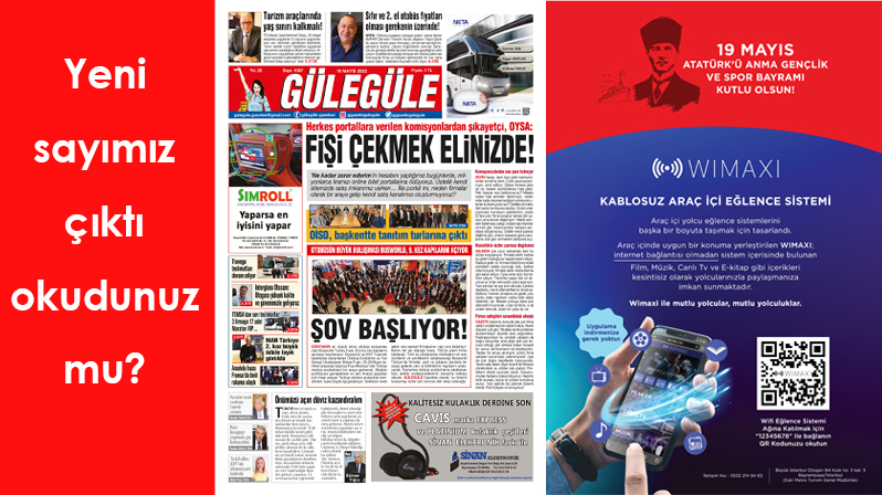 Gülegüle Gazetesi’nin 1087. Sayısı yayında