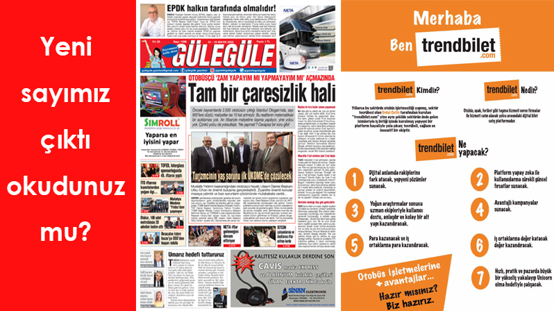 Gülegüle Gazetesi’nin 1086. Sayısı yayında