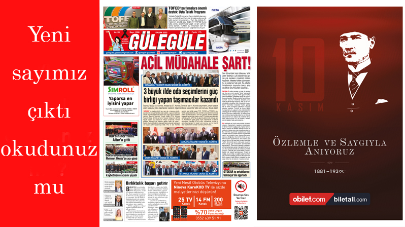 Gülegüle Gazetesi’nin 1095. Sayısı yayında