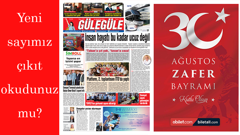 Gülegüle Gazetesi’nin 1107. Sayısı yayında