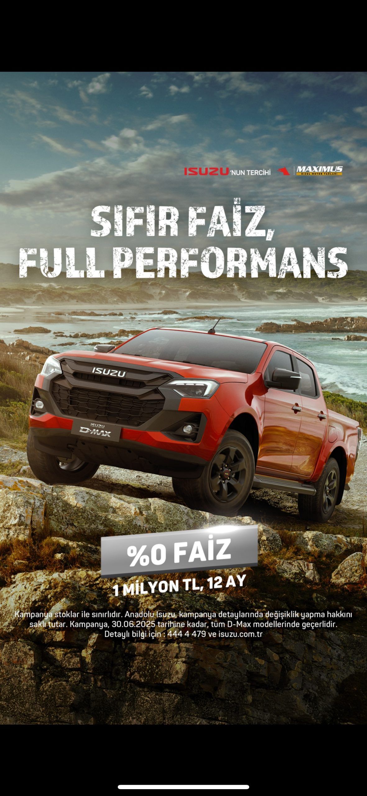 Isuzu D-MaxPick-Up Modellerinde Sıfır Faiz Fırsatı