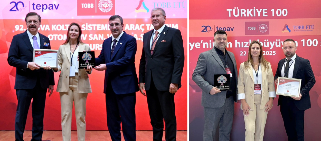 İNOVA OTOMOTİV, TOBB’UN ‘TÜRKİYE 100’ PROGRAMINDA ÖDÜL ALMAYA HAK KAZANDI